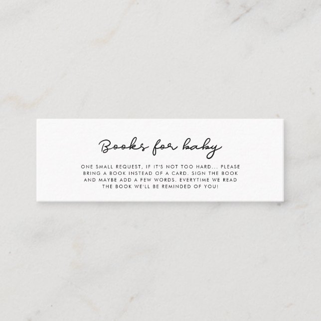 Livres Baby showers simples pour carte de demande  (Devant)