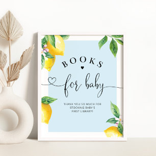 Livres Blue Lemon pour bébé Poster