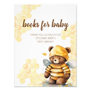 Livres Brown d'ours en peluche pour bébé Poster