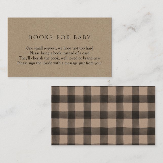 Livres Brown pour la carte de boîtier pour bébé (Devant / Derrière)