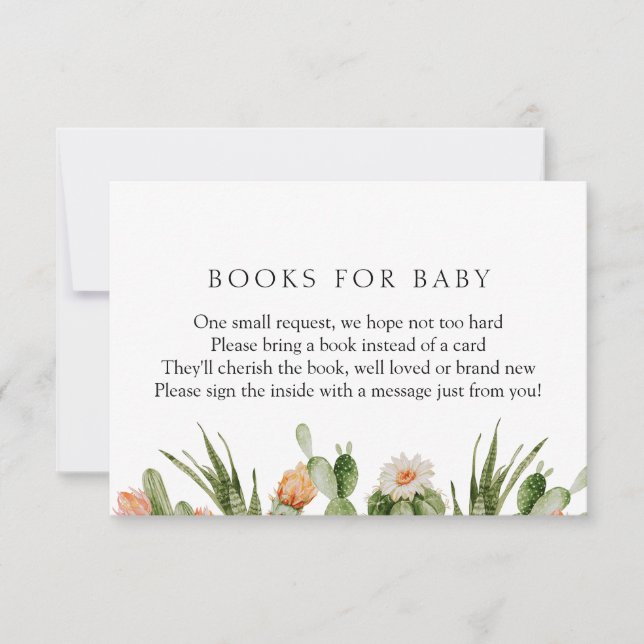 Livres Cactus pour carte de boîtier bébé (Devant)