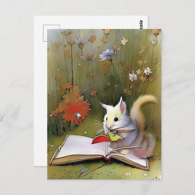 Livres, carte postale pour les postes (Devant / Derrière)