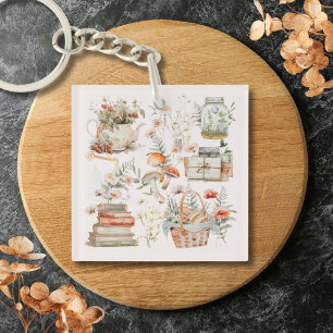 Livres Champignons Floral Whimsical Cottagecore Ar