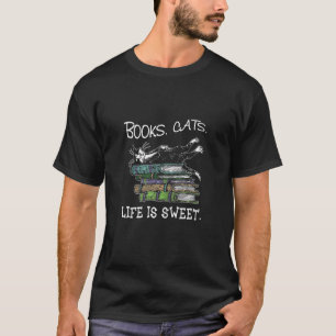Livres Chats La Vie Est Chat Douce Tshirt