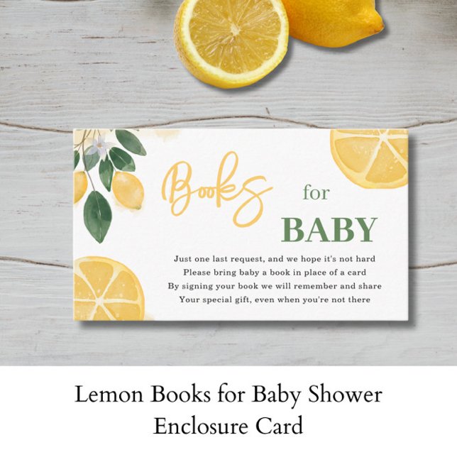 Livres citron pour carte de boîtier Baby shower (Créateur téléchargé)