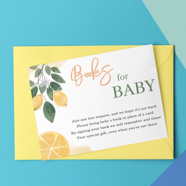 Livres citron pour carte de boîtier Baby shower (Créateur téléchargé)