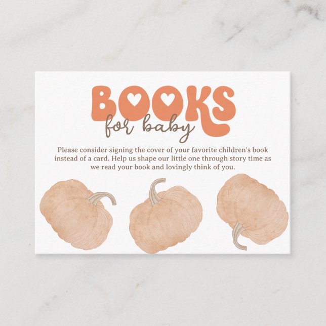 Livres Citrouilles orange pour carte de boîtier bé (Devant)