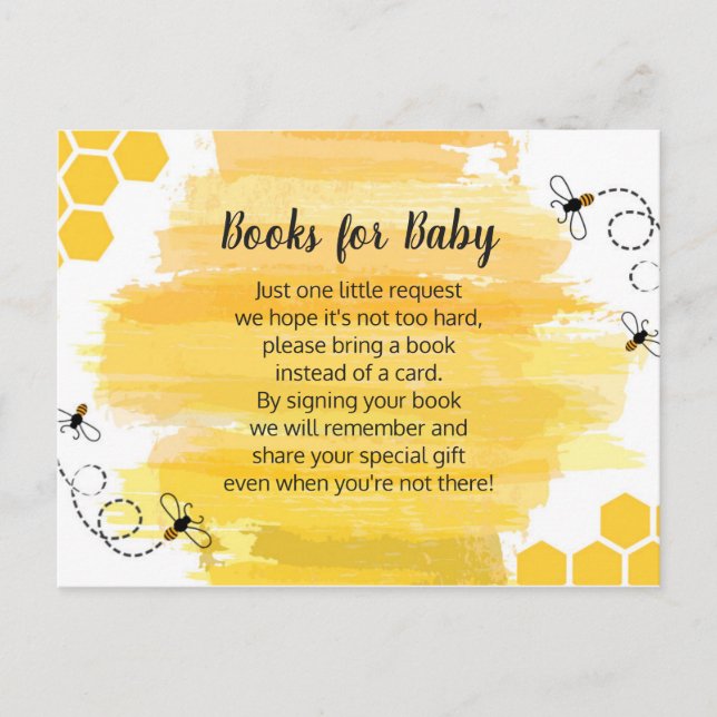 Livres D'Abeilles Pour Carte De Boîtier Bébé (Devant)