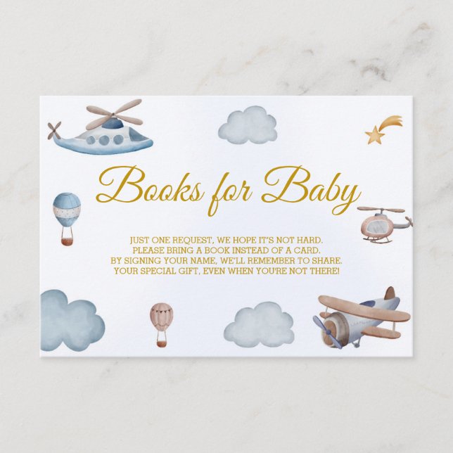 Livres d'avion pour carte de boîtier bébé (Devant)