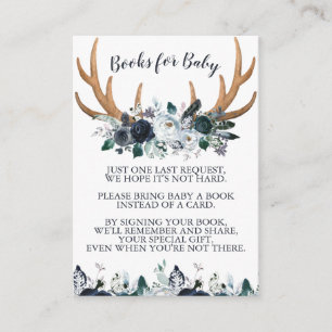Livres de baby shower de Boho pour la carte