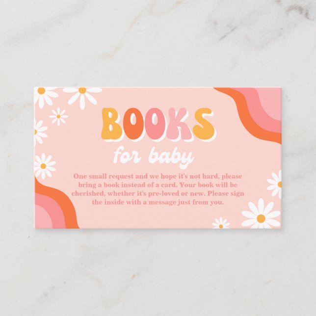 Livres de Baby shower super pour carte bébé (Devant)