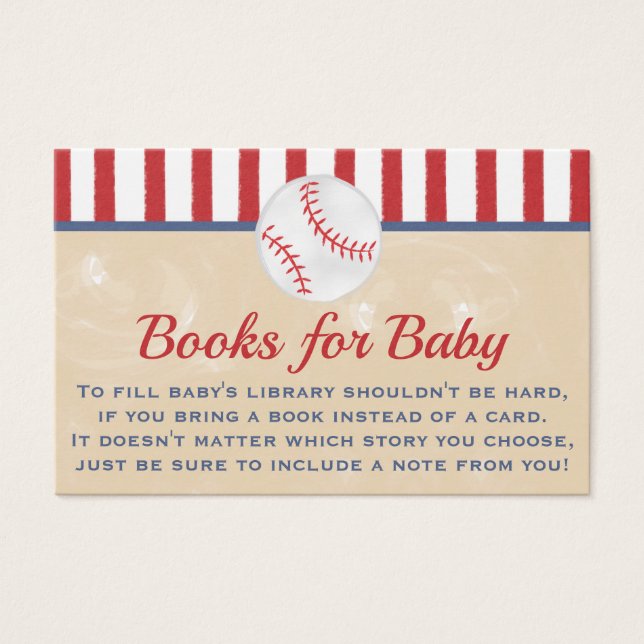 Livres De Baseball Pour Baby Carte de visite (Devant)