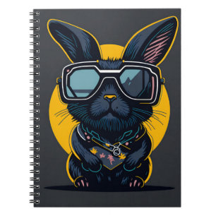 livres de lapin noir mignon lunettes de soleil