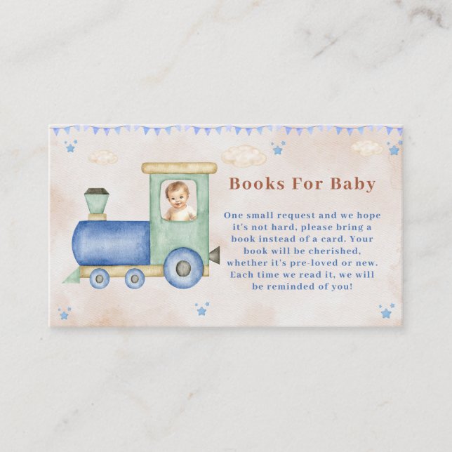 Livres De Train Pour Cartes Bébés | Baby shower fe (Devant)