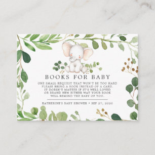 Livres éléphants pour carte Baby shower bébé