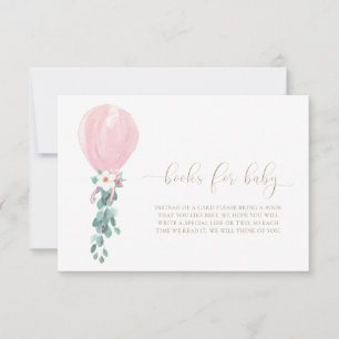 Livres En Ballons Roses Pour Carte Bébé