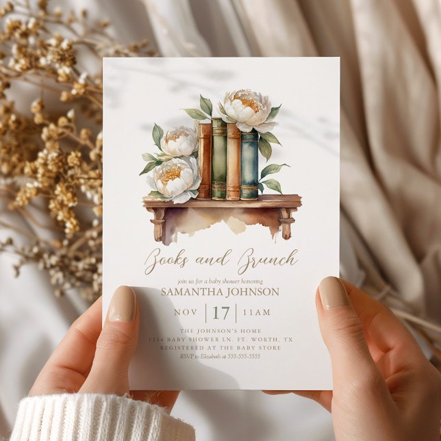 Livres et Brunch Cosy Baby shower Invitation (Créateur téléchargé)