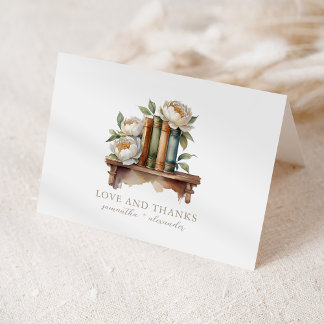 Livres et Carte de remerciements Baby shower Brunc