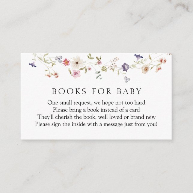 Livres fleurs sauvages pour la carte de boîtier po (Devant)
