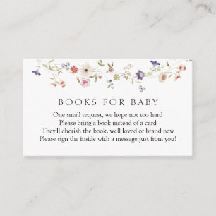 Livres fleurs sauvages pour la carte de boîtier po