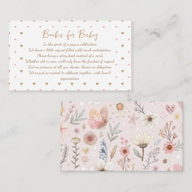 Livres Fleurs sauvages Roses Pour Carte Boîtier Bé (Devant / Derrière)