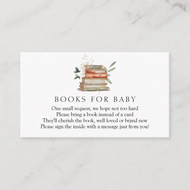 Livres forestiers enchantés pour carte d'insertion (Devant)