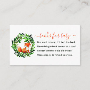Livres Fox mignonnes pour carte Baby shower