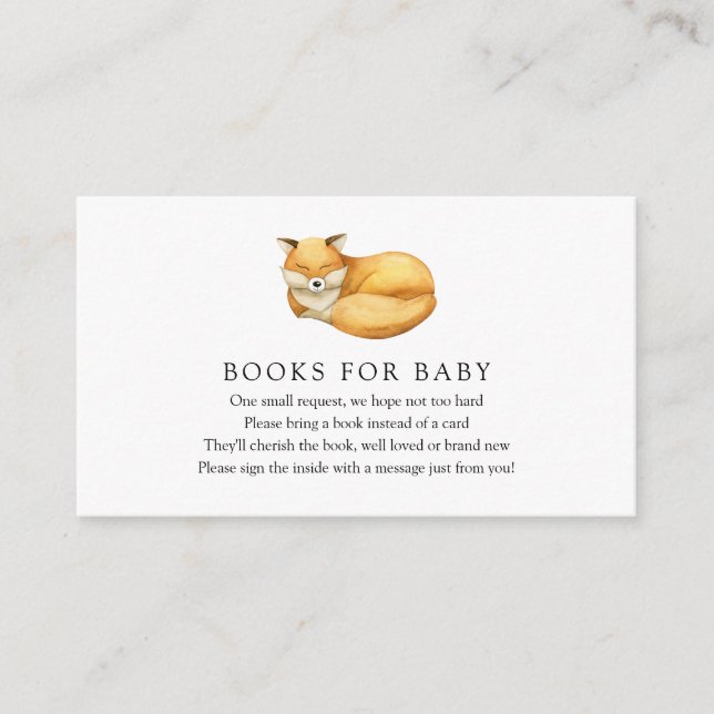 Livres Fox pour Baby insert carte (Devant)