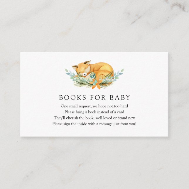 Livres Fox pour Baby insert carte (Devant)