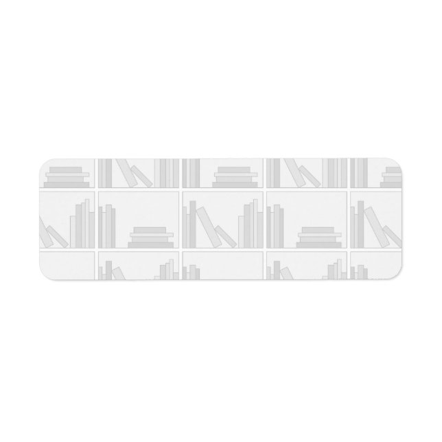 Livres gris pâle sur étagère. (Devant)