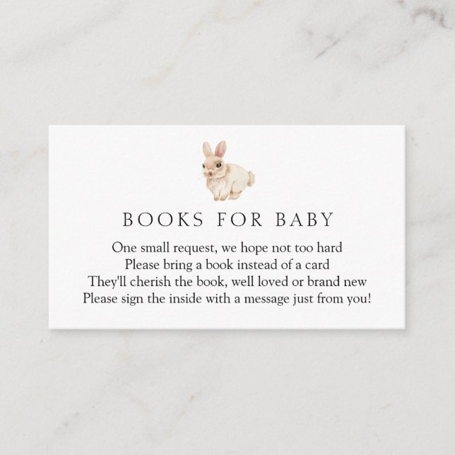Livres Lapin Rabbit pour carte de boîtier bébé (Devant)