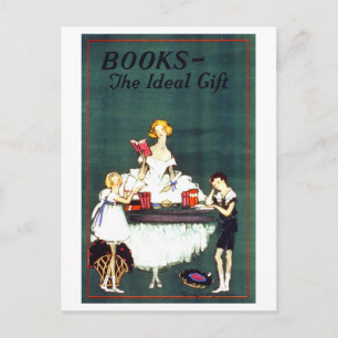 "Livres : Le cadeau idéal" Carte postale Vintage
