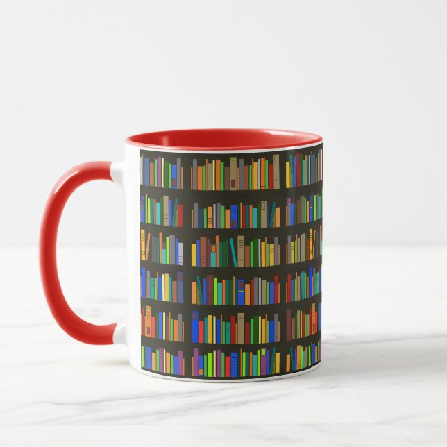 Livres Librairies Conception Café Mug (Gauche)