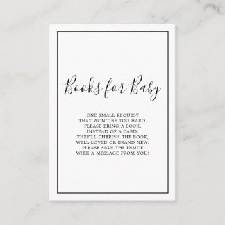 Livres minimalistes pour carte Baby shower
