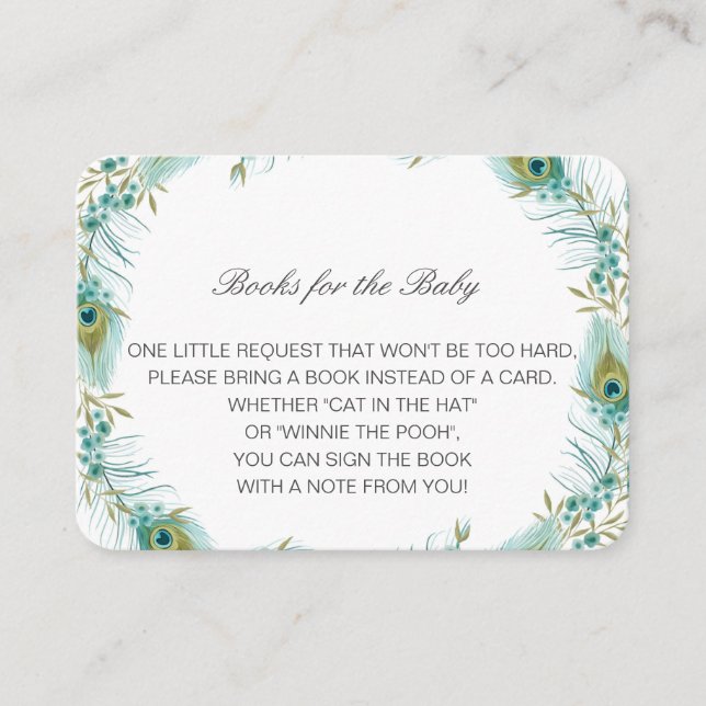 Livres modifiables pour la carte d'insertion de bé (Devant)