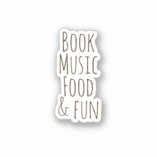 Livres Musique Nourriture et plaisir, Sticker esth