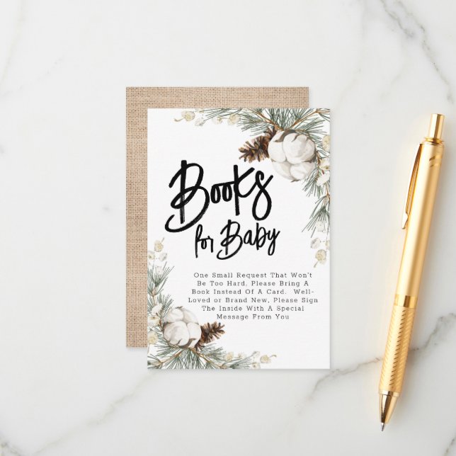 Livres Pinecone Spruce Pour Carte Boîtier Bébé (Devant/Arrière en situation)