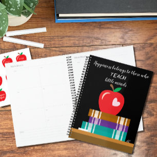 Livres, Pomme rouge et Citer enseignant planificat