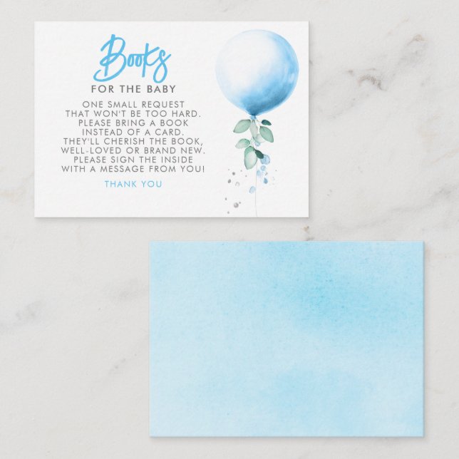 Livres Pour Bébé Baby shower Demande Carte (Devant / Derrière)