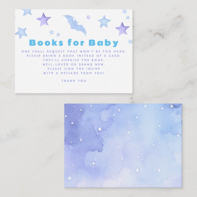 Livres Pour Bébé Baby shower Demande Carte (Devant / Derrière)