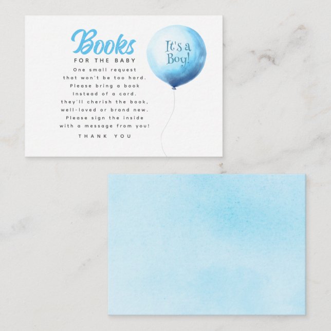 Livres Pour Bébé Baby shower Demande Carte (Devant / Derrière)