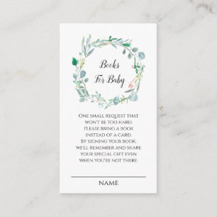 Livres Pour Bébé Baby shower Floral Cartes De Boît