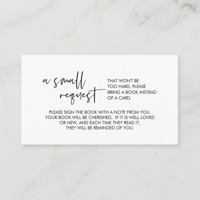 Livres pour bébé, police moderne Min Carte de boît (Devant)