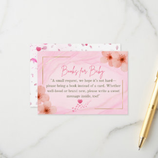 Livres pour bébé rose florale carte de boîtier