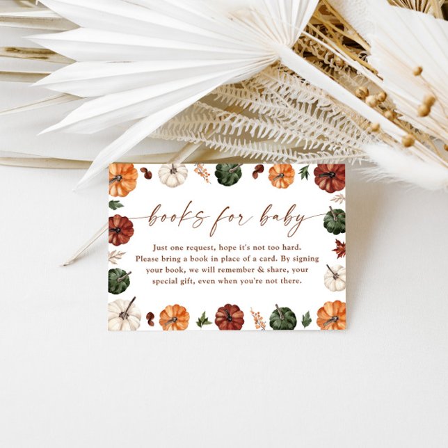 Livres pour carte bébé | Baby shower Citrouille d' (Créateur téléchargé)