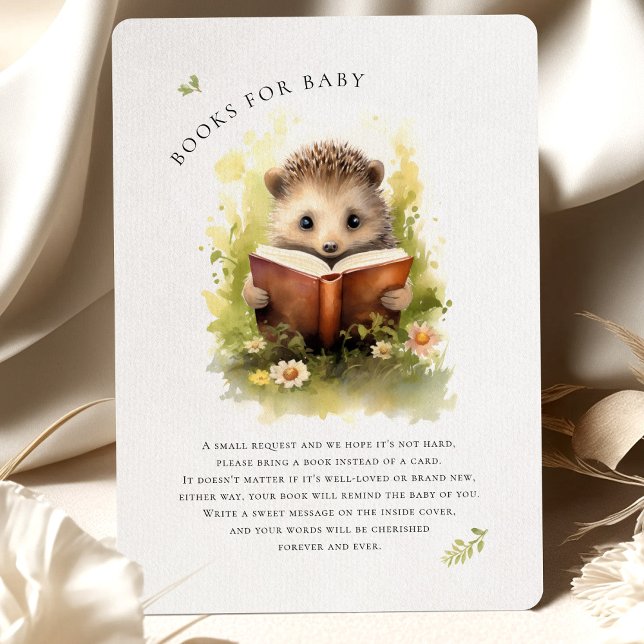 Livres pour carte de boîtier de Baby shower Hériss (Créateur téléchargé)