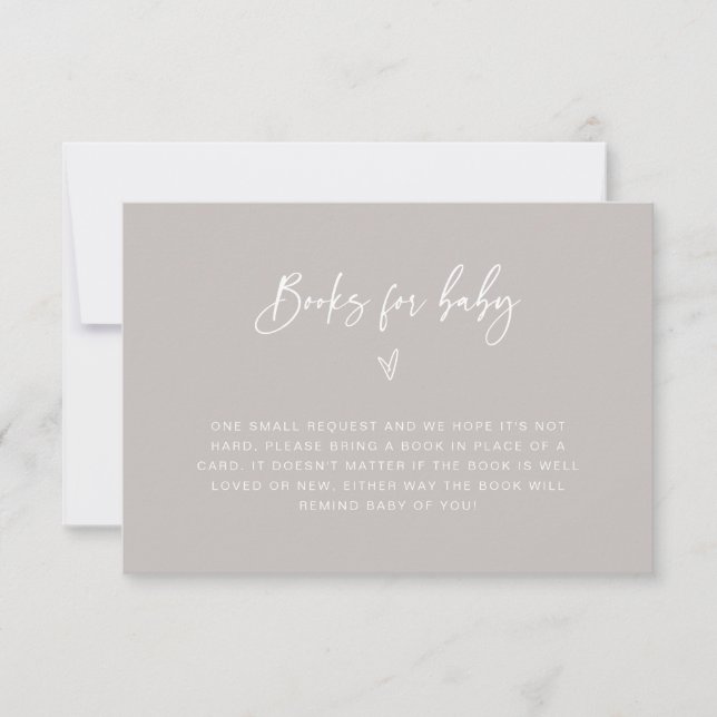 Livres pour carte de demande de boîtier de Baby sh (Devant)