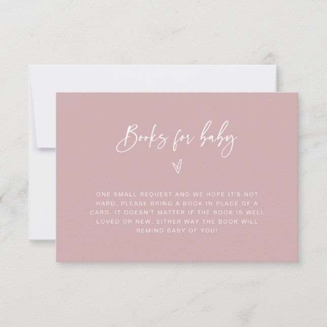 Livres pour carte de demande de boîtier de Baby sh (Devant)