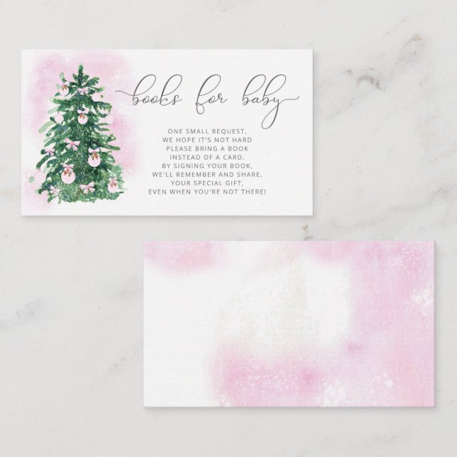 Livres pour filles de Noël pour la carte pour bébé (Devant / Derrière)