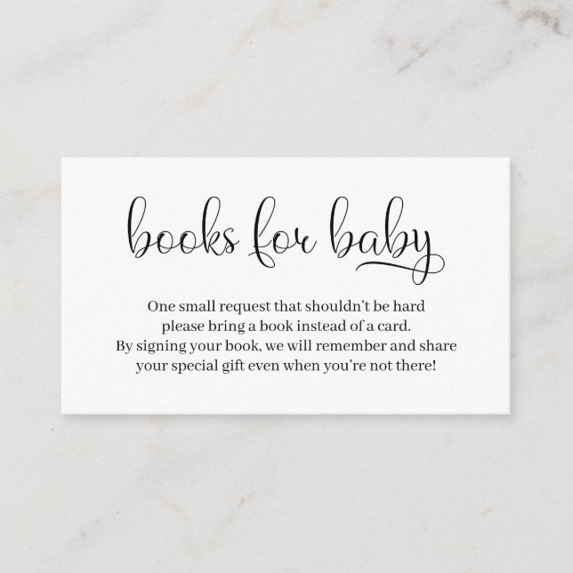 Livres Pour Invitation Baby shower Insérer une car (Devant)